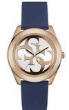 Guess G Twist White Dial Blue Silicone Strap Watch For Women - W0911L6 Authentic Buy Shop Now