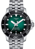 Tissot Seastar 1000 Powermatic 80 Green Dial Silver Steel Strap Watch For Men - T120.407.11.091.01 Authentic Buy Shop Now