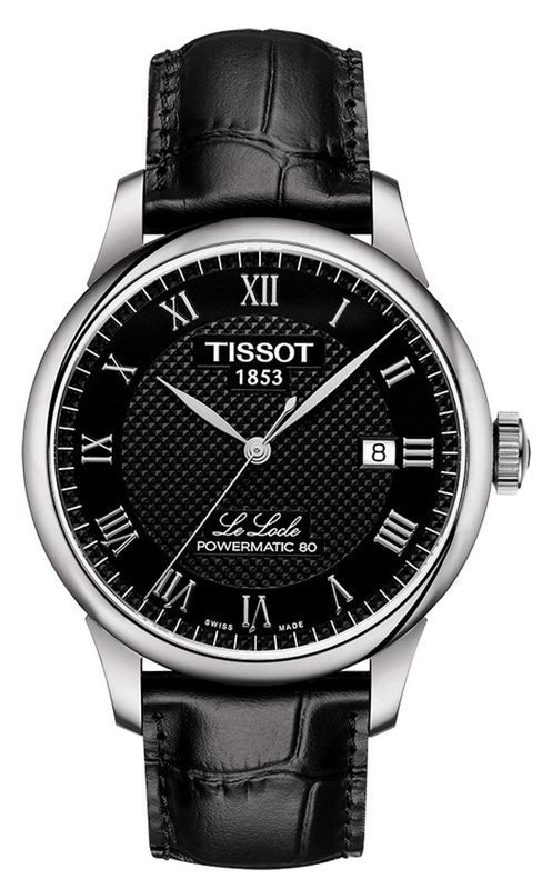 Tissot Le Locle Powermatic 80 Black Dial Black Leather Strap Watch For Men - T006.407.16.053.00 Authentic Buy Shop Now