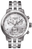 Tissot PRC 200 Chronograph Quartz Silver Dial Silver Steel Strap Watch For Men - T055.417.11.037.00 Authentic Buy Shop Now