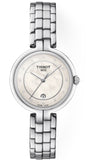 Tissot T Lady Flamingo Diamonds White Dial Silver Steel Strap Watch For Women - T094.210.11.116.01 Authentic Buy Shop Now