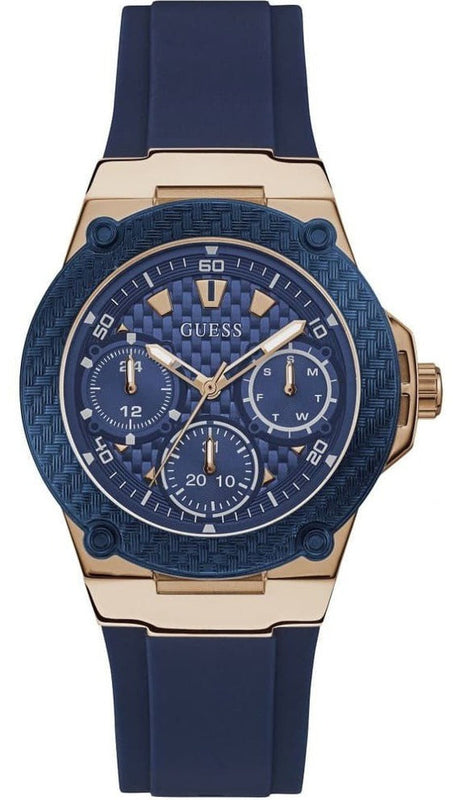 Guess Zena Blue Dial Blue Silicone Strap Watch For Women - W1049L2 Authentic Buy Shop Now