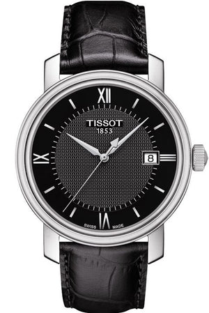 Tissot T Classic Bridgeport Black Dial Black Leather Strap Watch For Men - T097.410.16.058.00 Authentic Buy Shop Now
