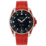 Gucci Dive Quartz Black Dial Red Rubber Strap Watch For Men - YA136309 Authentic Buy Shop Now