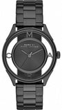 Marc Jacobs Tether Transparent Black Dial Black Steel Strap Watch for Women - MBM3419 Authentic Buy Shop Now