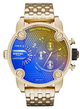 Diesel Mr Daddy Blue Dial Gold Steel Strap Watch For Men - DZ7347 Authentic Buy Shop Now