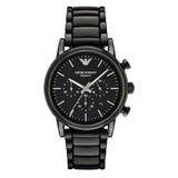 Emporio Armani Luigi Chronograph Black Dial Black Stainless Steel Watch For Men - AR1507 Authentic Buy Shop Now
