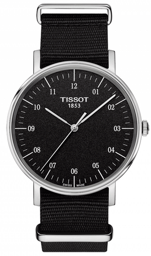 Tissot Everytime Medium Black Dial Black NATO Strap Watch For Men - T109.410.17.077.00 Authentic Buy Shop Now