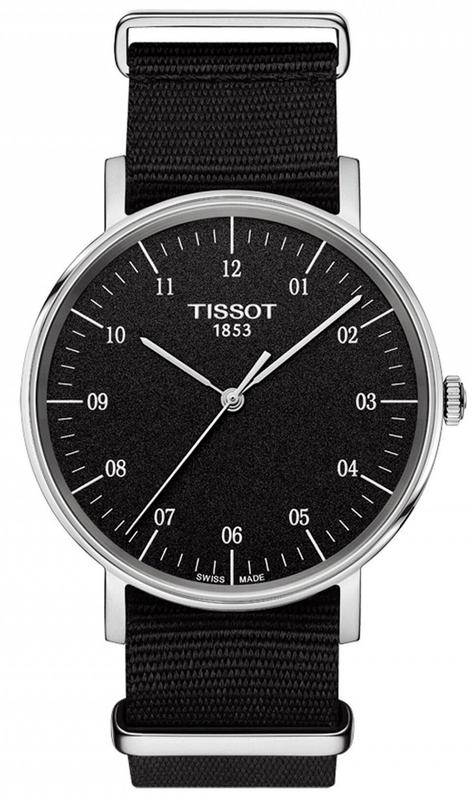 Tissot Everytime Medium Black Dial Black NATO Strap Watch For Men - T109.410.17.077.00 Authentic Buy Shop Now