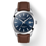 Tissot Gentlemen Powermatic 80 Silicium Blue Dial Brown Leather Strap Watch For Men - T127.407.16.041.00 Authentic Buy Shop Now