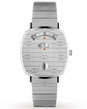 Gucci Grip Quartz Silver Dial Silver Steel Strap Watch For Women - YA157401 Authentic Buy Shop Now