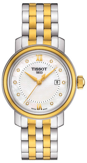 Tissot T Classic Bridgeport Mother of Pearl Dial Two Tone Steel Strap Watch For Women - T097.010.22.116.00 Authentic Buy Shop Now
