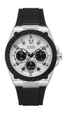 Guess Legacy White Dial Black Rubber Strap Watch For Men - W1049G3 Authentic Buy Shop Now
