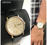 Marc Jacobs Fergus White Dial Black Leather Strap Watch for Men - MBM5081 Authentic Buy Shop Now