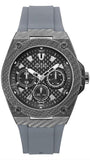 Guess Legacy Grey Dial Grey Silicone Strap Watch For Men - W1048G1 Authentic Buy Shop Now