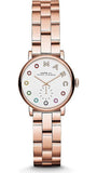 Marc Jacobs Baker Dexter White Dial Rose Gold Steel Strap Watch for Women - MBM3443 Authentic Buy Shop Now