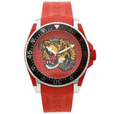 Gucci Dive Quartz Red Dial Red Rubber Strap Watch For Men - YA136315 Authentic Buy Shop Now