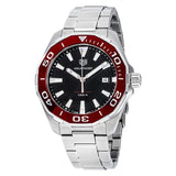 Tag Heuer Aquaracer Black Dial Silver Steel Strap Watch for Men - WAY101B.BA0746 Authentic Buy Shop Now