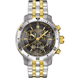 Tissot T Sport PRS 200 Chronograph Black Dial Two Tone Steel Strap Watch For Men - T067.417.22.051.00 Authentic Buy Shop Now
