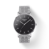 Tissot Everytime Large Black Dial Silver Mesh Bracelet Watch For Men - T109.610.11.077.00 Authentic Buy Shop Now