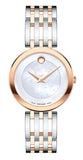 Movado Esperanza Mother of Pearl Dial Two Tone Steel Strap Watch For Women - 0607114 Authentic Buy Shop Now