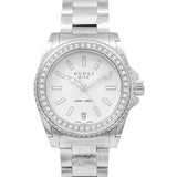 Gucci Dive Diamonds Mother of Pearl Dial Silver Steel Strap Watch For Women - YA136406 Authentic Buy Shop Now