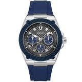 Guess Legacy Grey Dial Blue Silicone Strap Watch For Men - W1049G1 Authentic Buy Shop Now