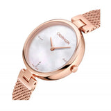 Calvin Klein Authentic Mother of Pearl Dial Rose Gold Mesh Bracelet Watch for Women - K8G2362G Authentic Buy Shop Now