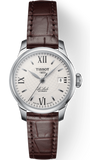 Tissot Le Locle Automatic Lady Silver Dial Brown Leather Strap Watch For Women - T41.1.113.77 Authentic Buy Shop Now