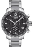 Tissot Quickster Chronograph Black Dial Silver Steel Strap Watch For Men - T095.417.11.067.00 Authentic Buy Shop Now