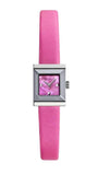 Gucci G-Frame Square Fuchsia Mother of Pearl Dial Fuchsia Leather Strap Watch For Women - YA128533 Authentic Buy Shop Now