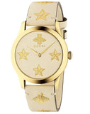 Gucci G Timeless White Dial White Leather Strap Watch For Women - YA1264096 Authentic Buy Shop Now