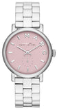 Marc Jacobs Baker Pink Dial Silver Steel Strap Watch for Women - MBM3280 Authentic Buy Shop Now