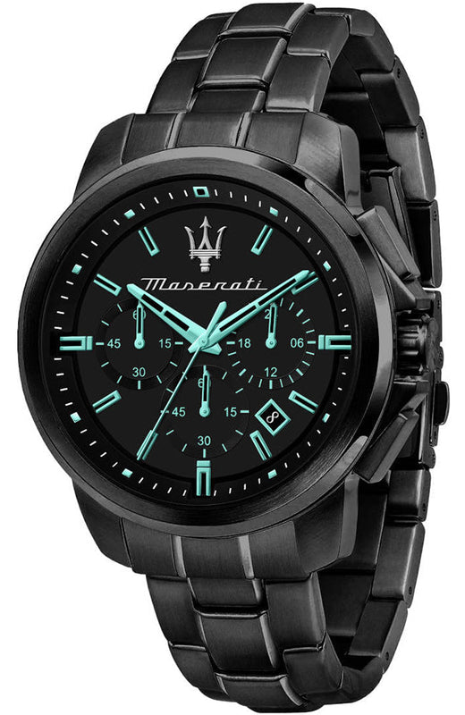 Maserati Aqua Edition Quartz Precision Chronograph Black Dial Watch For Men - R8873644003 Authentic Buy Shop Now