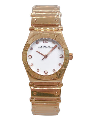Marc Jacobs Amy White Dial Rose Gold Steel Strap Watch for Women - MBM8559 Authentic Buy Shop Now