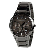 Emporio Armani Classic Chronograph Grey Dial Grey Steel Strap Watch For Men - AR2454 Authentic Buy Shop Now