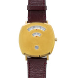 Gucci Grip Yellow Gold Dial Maroon Leather Strap Unisex Watch - YA157411 Authentic Buy Shop Now