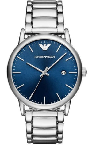 Emporio Armani Luigi Blue Dial Silver Steel Strap Watch For Men - AR11089 Authentic Buy Shop Now