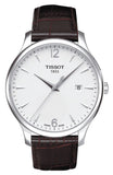 Tissot T Classic Tradition White Dial Brown Leather Strap Watch For Men - T063.610.16.037.00 Authentic Buy Shop Now