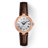 Tissot Bellissima Automatic Silver Dial Brown Leather Strap Watch For Women - T126.207.36.013.00 Authentic Buy Shop Now