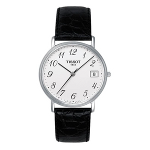 Tissot T Classic Desire White Dial Black Leather Strap Watch For Men - T52.1.421.12 Authentic Buy Shop Now