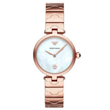 Emporio Armani Mother of Pearl Dial Rose Gold Steel Strap Watch For Women - AR11236 Authentic Buy Shop Now