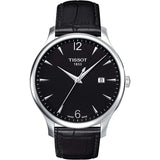 Tissot T Classic Tradition Black Dial Black Leather Strap Watch For Men - T063.610.16.057.00 Authentic Buy Shop Now