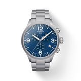 Tissot T Sport Chrono XL Chronograph Blue Dial Silver Steel Strap Watch For Men - T116.617.11.047.00 Authentic Buy Shop Now