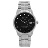 Tissot T Classic Luxury Powermatic 80 Black Dial Silver Steel Strap Watch For Men - T086.408.11.056.00 Authentic Buy Shop Now