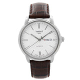 Tissot Automatics III Steel White Dial Brown Leather Strap Watch For Men - T065.430.16.031.00 Authentic Buy Shop Now