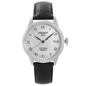 Tissot T Classic Le Locle Automatic Silver Dial Black Leather Strap Watch For Men - T41.1.423.33 Authentic Buy Shop Now