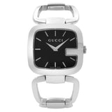Gucci G Gucci Black Dial Silver Steel Strap Watch For Women - YA125407 Authentic Buy Shop Now