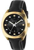 Gucci GG2570 Quartz Black Dial Black Leather Strap Watch For Women - YA142408 Authentic Buy Shop Now