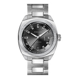 Gucci GG2570 Quartz Black Dial Silver Steel Strap Watch For Men - YA142301 Authentic Buy Shop Now